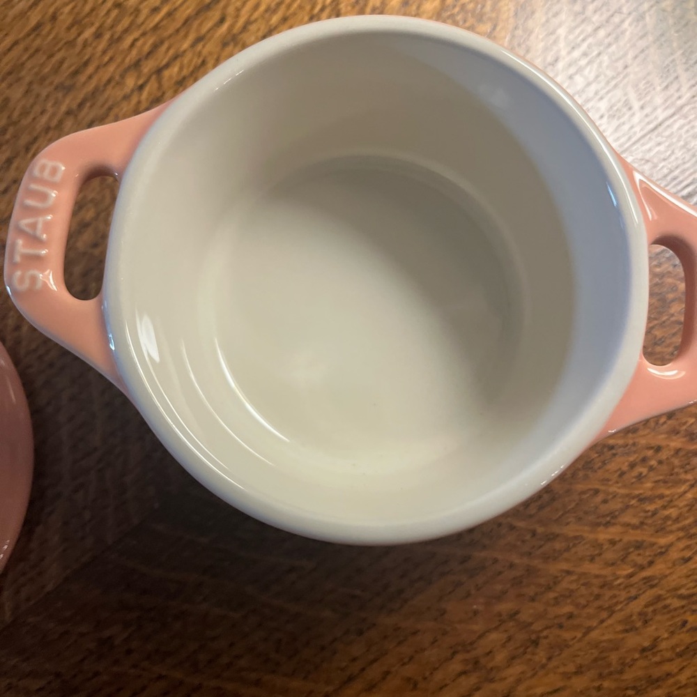 Staub Stoneware Mini La Cotte Pastel Peach 🍑 - Picture 5 of 6
